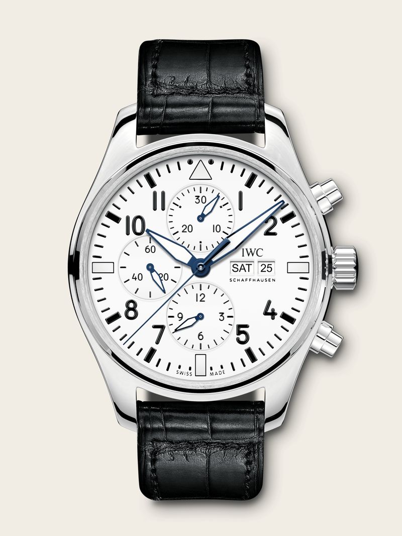 IWC Schaffhausen Pilot's Watch Chronograph Edition 150 Years Stainless Steel / White