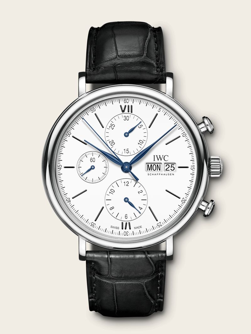 IWC Schaffhausen Portofino Chronograph 150 Years Stainless Steel / White