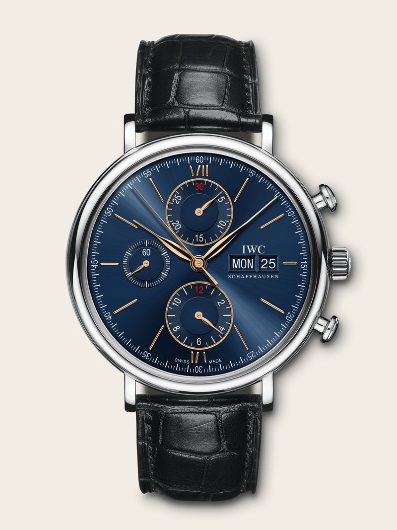 IWC Schaffhausen Portofino Chronograph Stainless Steel / Blue