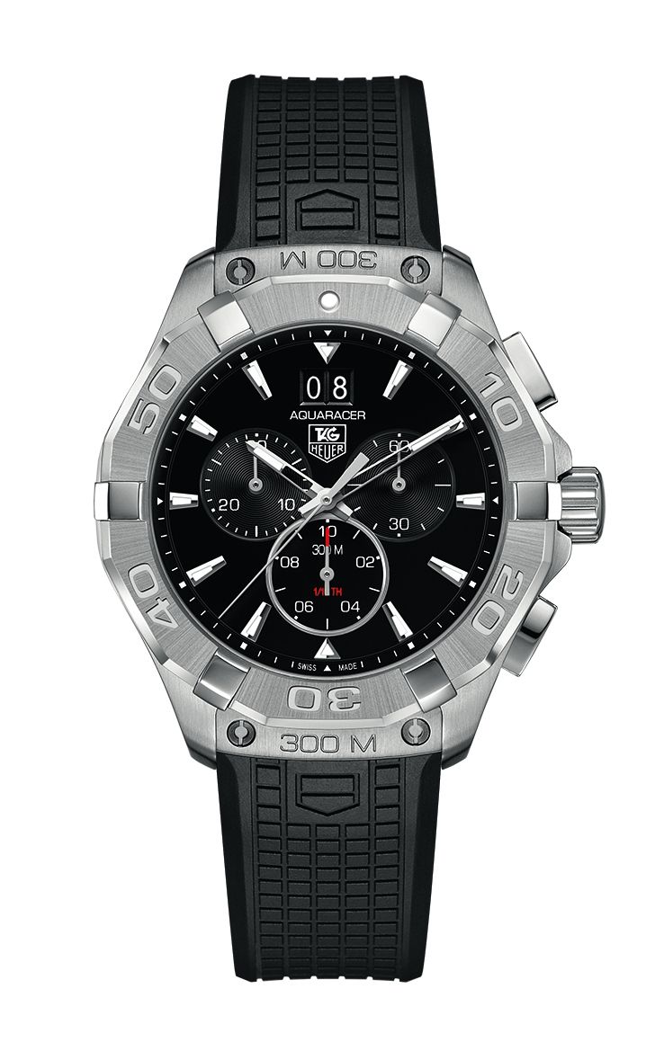 TAG Heuer Aquaracer 300M Quartz Chronograph 43 Stainless Steel / Black / Rubber