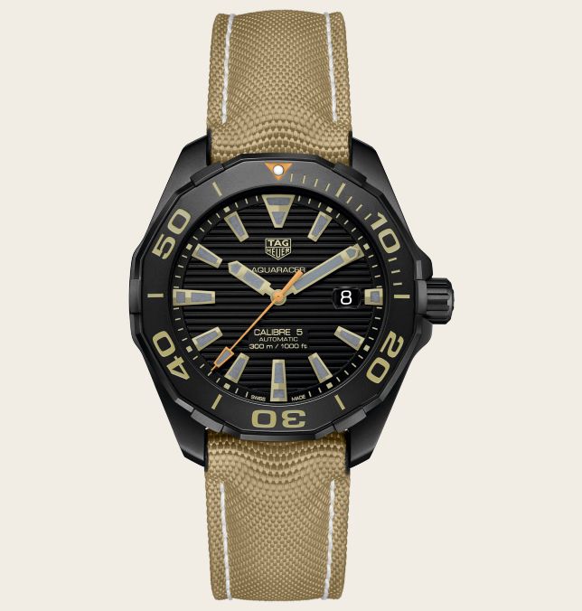 TAG Heuer Aquaracer 300M Calibre 5 41 Titanium PVD / Black - Sand / Nylon