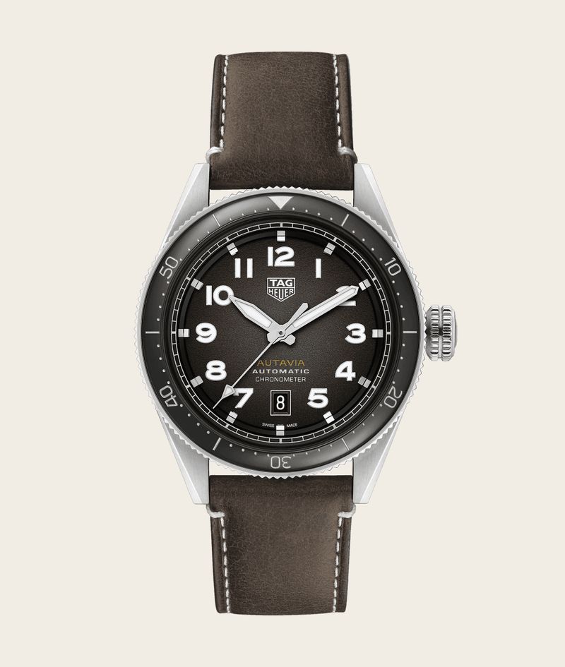TAG Heuer Autavia Calibre 5 Stainless Steel / Black / Leather