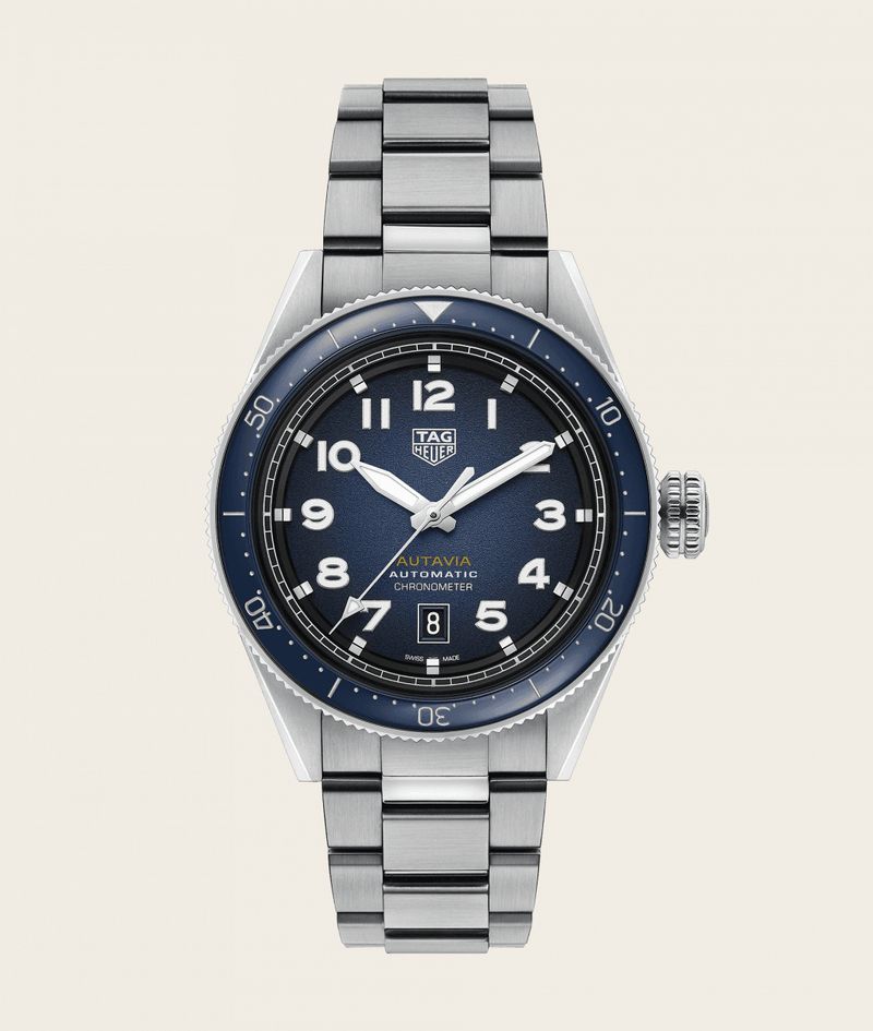 TAG Heuer Autavia Calibre 5 Stainless Steel / Blue / Bracelet